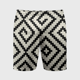 Мужские шорты спортивные с принтом Африканский узор в Белгороде,  |  | Тематика изображения на принте: 