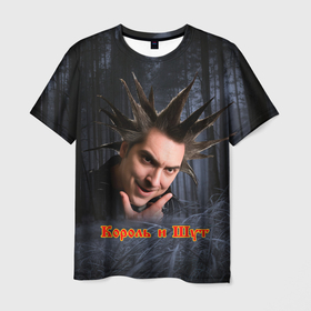 Мужская футболка 3D с принтом Михаил Горшенев Король и шут , 100% полиэфир | прямой крой, круглый вырез горловины, длина до линии бедер | 