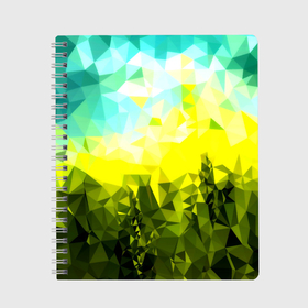 Тетрадь с принтом Green abstract colors в Петрозаводске, 100% бумага | 48 листов, плотность листов — 60 г/м2, плотность картонной обложки — 250 г/м2. Листы скреплены сбоку удобной пружинной спиралью. Уголки страниц и обложки скругленные. Цвет линий — светло-серый
 | 