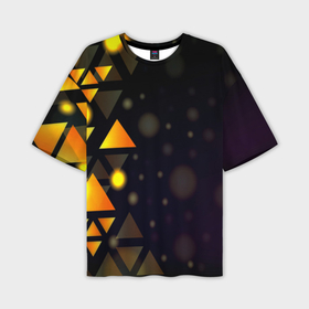 Мужская футболка oversize 3D с принтом светящиеся треугольники боко в Белгороде,  |  | 