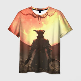 Мужская футболка 3D с принтом Охотник против сущности в Тюмени, 100% полиэфир | прямой крой, круглый вырез горловины, длина до линии бедер | 