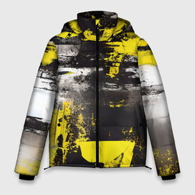 Мужская зимняя куртка 3D с принтом Черно желтая абстракция, нейросеть в Кировске, верх — 100% полиэстер; подкладка — 100% полиэстер; утеплитель — 100% полиэстер | длина ниже бедра, свободный силуэт Оверсайз. Есть воротник-стойка, отстегивающийся капюшон и ветрозащитная планка. 

Боковые карманы с листочкой на кнопках и внутренний карман на молнии. | 