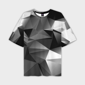 Мужская футболка oversize 3D с принтом Geometry grey ship в Курске,  |  | 