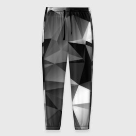 Мужские брюки 3D с принтом Geometry grey ship в Кировске, 100% полиэстер | манжеты по низу, эластичный пояс регулируется шнурком, по бокам два кармана без застежек, внутренняя часть кармана из мелкой сетки | 