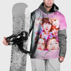 Накидка на куртку 3D с принтом BTS K pop хип хоп в Екатеринбурге, 100% полиэстер |  | 