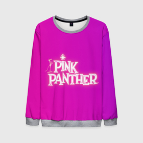 Мужской свитшот 3D с принтом pink panther в Белгороде, 100% полиэстер с мягким внутренним слоем | круглый вырез горловины, мягкая резинка на манжетах и поясе, свободная посадка по фигуре | Тематика изображения на принте: 