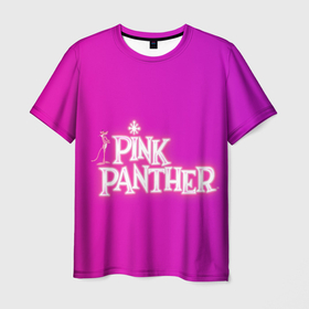 Мужская футболка 3D с принтом pink panther в Петрозаводске, 100% полиэфир | прямой крой, круглый вырез горловины, длина до линии бедер | Тематика изображения на принте: 