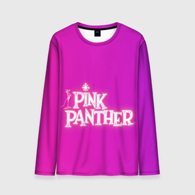 Мужской лонгслив 3D с принтом pink panther в Петрозаводске, 100% полиэстер | длинные рукава, круглый вырез горловины, полуприлегающий силуэт | Тематика изображения на принте: 