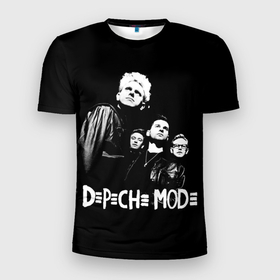 Мужская футболка 3D Slim с принтом Depeche Mode Violator в Петрозаводске, 100% полиэстер с улучшенными характеристиками | приталенный силуэт, круглая горловина, широкие плечи, сужается к линии бедра | Тематика изображения на принте: 