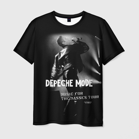 Мужская футболка 3D с принтом Depeche Mode   Music for the Masses tour в Екатеринбурге, 100% полиэфир | прямой крой, круглый вырез горловины, длина до линии бедер | Тематика изображения на принте: 