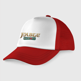 Детская кепка тракер с принтом Fable heroes logo , Козырек - 100% хлопок. Кепка - 100% полиэстер, Задняя часть - сетка | универсальный размер, пластиковая застёжка | 