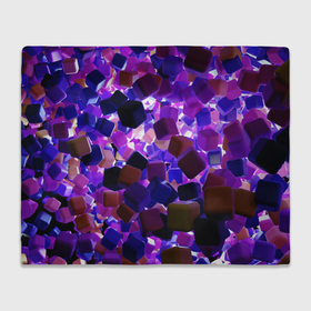Плед 3D с принтом Разноцветные воздушные кубики в Курске, 100% полиэстер | закругленные углы, все края обработаны. Ткань не мнется и не растягивается | Тематика изображения на принте: 