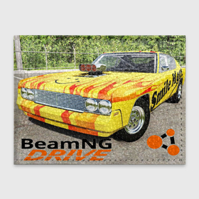 Обложка для студенческого билета с принтом BeamNG drive yellow в Курске, натуральная кожа | Размер: 11*8 см; Печать на всей внешней стороне | Тематика изображения на принте: 
