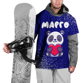 Накидка на куртку 3D с принтом Марго панда с сердечком в Курске, 100% полиэстер |  | Тематика изображения на принте: 