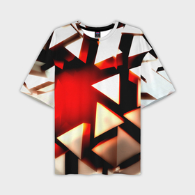 Мужская футболка oversize 3D с принтом Плиты треугольники в Белгороде,  |  | 