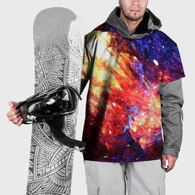 Накидка на куртку 3D с принтом Космическое сияние ночь в Екатеринбурге, 100% полиэстер |  | 