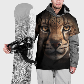 Накидка на куртку 3D с принтом Крупная морда тигра в Тюмени, 100% полиэстер |  | Тематика изображения на принте: 