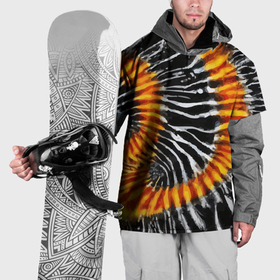 Накидка на куртку 3D с принтом Tie dye   тай дай в черно белую полоску в Санкт-Петербурге, 100% полиэстер |  | Тематика изображения на принте: 