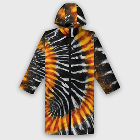Дождевик унисекс 3D с принтом Tie dye   тай дай в черно белую полоску в городе Новоалтайск,  |  | 