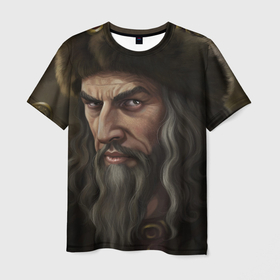 Мужская футболка 3D с принтом Иван Грозный   портрет , 100% полиэфир | прямой крой, круглый вырез горловины, длина до линии бедер | 