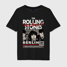Мужская футболка хлопок Oversize с принтом The Rolling Stones rock в Кировске, 100% хлопок | свободный крой, круглый ворот, “спинка” длиннее передней части | 