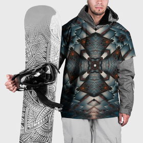 Накидка на куртку 3D с принтом Металлическая техноброня в Петрозаводске, 100% полиэстер |  | 