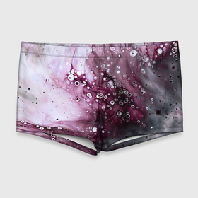 Мужские купальные плавки 3D Фиолетовый и белый разлив красок: в городе Новоалтайск, Полиэстер 85%, Спандекс 15% |  |