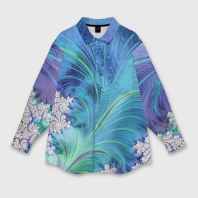 Женская рубашка oversize 3D с принтом Авангардная фрактальная композиция в Курске,  |  | 