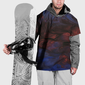 Накидка на куртку 3D с принтом Тёмные переливающиеся волны с блёстками , 100% полиэстер |  | 