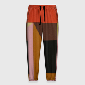 Мужские брюки 3D с принтом Геометрическое множество разноцветных фигуры в Екатеринбурге, 100% полиэстер | манжеты по низу, эластичный пояс регулируется шнурком, по бокам два кармана без застежек, внутренняя часть кармана из мелкой сетки | 