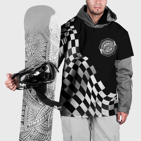 Накидка на куртку 3D с принтом Chrysler racing flag , 100% полиэстер |  | Тематика изображения на принте: 