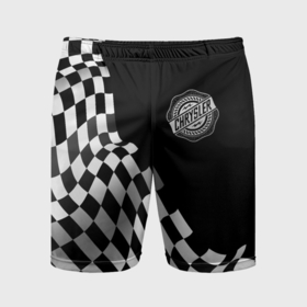 Мужские шорты спортивные с принтом Chrysler racing flag ,  |  | Тематика изображения на принте: 