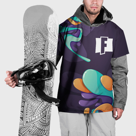 Накидка на куртку 3D с принтом Fortnite graffity splash в Кировске, 100% полиэстер |  | 