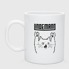 Кружка керамическая с принтом Lindemann   rock cat в Екатеринбурге, керамика | объем — 330 мл, диаметр — 80 мм. Принт наносится на бока кружки, можно сделать два разных изображения | Тематика изображения на принте: 