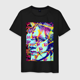 Мужская футболка хлопок с принтом Andy Warhol   pop art   self portrait в Екатеринбурге, 100% хлопок | прямой крой, круглый вырез горловины, длина до линии бедер, слегка спущенное плечо. | 