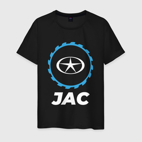 Мужская футболка хлопок с принтом JAC в стиле Top Gear в Петрозаводске, 100% хлопок | прямой крой, круглый вырез горловины, длина до линии бедер, слегка спущенное плечо. | 