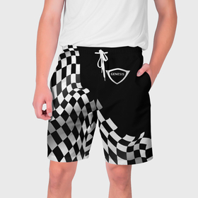 Мужские шорты 3D с принтом Genesis racing flag в Белгороде,  полиэстер 100% | прямой крой, два кармана без застежек по бокам. Мягкая трикотажная резинка на поясе, внутри которой широкие завязки. Длина чуть выше колен | Тематика изображения на принте: 