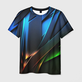 Мужская футболка 3D с принтом Gamer background в Курске, 100% полиэфир | прямой крой, круглый вырез горловины, длина до линии бедер | 