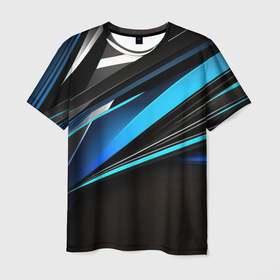 Мужская футболка 3D с принтом dark geometry в Кировске, 100% полиэфир | прямой крой, круглый вырез горловины, длина до линии бедер | 