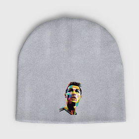 Мужская шапка демисезонная с принтом Ronaldo color в Екатеринбурге,  |  | Тематика изображения на принте: 