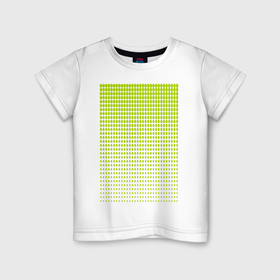 Детская футболка хлопок с принтом Лаймовый горох в Санкт-Петербурге, 100% хлопок | круглый вырез горловины, полуприлегающий силуэт, длина до линии бедер | 