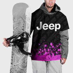 Накидка на куртку 3D с принтом Jeep pro racing: символ сверху в Тюмени, 100% полиэстер |  | 