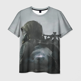 Мужская футболка 3D с принтом Сталкер 2 Арт в Екатеринбурге, 100% полиэфир | прямой крой, круглый вырез горловины, длина до линии бедер | 