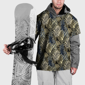 Накидка на куртку 3D с принтом Оливковый тропический узор в Новосибирске, 100% полиэстер |  | 