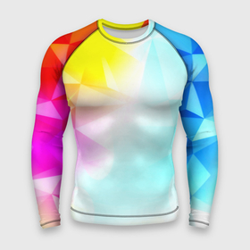 Мужской рашгард 3D с принтом gradient colors geometry в Тюмени,  |  | Тематика изображения на принте: 