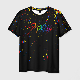 Мужская футболка 3D с принтом Stray Kids K Idols Ли Ноу , 100% полиэфир | прямой крой, круглый вырез горловины, длина до линии бедер | 
