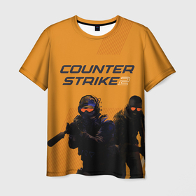 Мужская футболка 3D с принтом Counter Strike 2 в Санкт-Петербурге, 100% полиэфир | прямой крой, круглый вырез горловины, длина до линии бедер | 