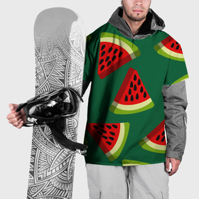 Накидка на куртку 3D с принтом Арбуз, кусочек или долька арбуза в Тюмени, 100% полиэстер |  | Тематика изображения на принте: 