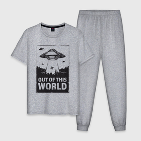 Мужская пижама хлопок с принтом Прочь из этого мира в Тюмени, 100% хлопок | брюки и футболка прямого кроя, без карманов, на брюках мягкая резинка на поясе и по низу штанин
 | 