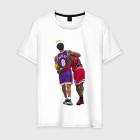 Мужская футболка хлопок с принтом Bryant and Jordan в Екатеринбурге, 100% хлопок | прямой крой, круглый вырез горловины, длина до линии бедер, слегка спущенное плечо. | 